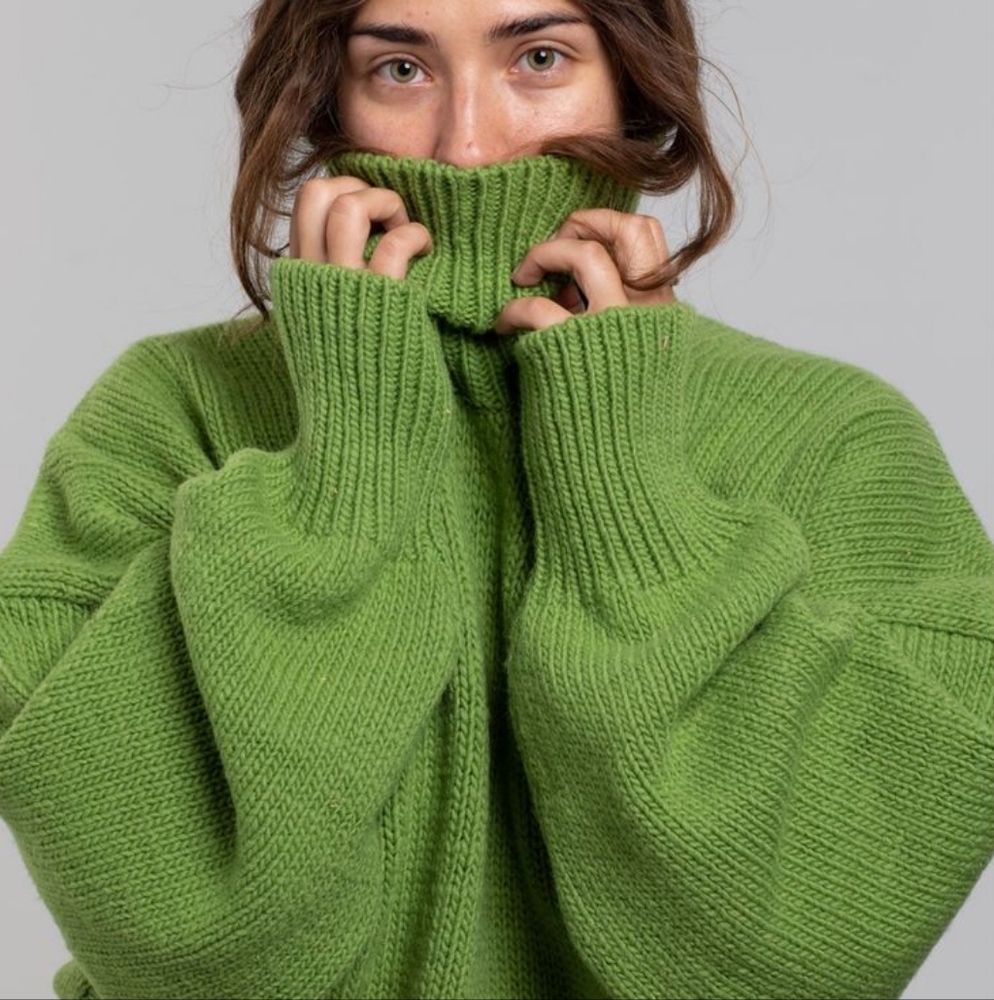 Babaa Eco Wool Jumper No17 in Olivera